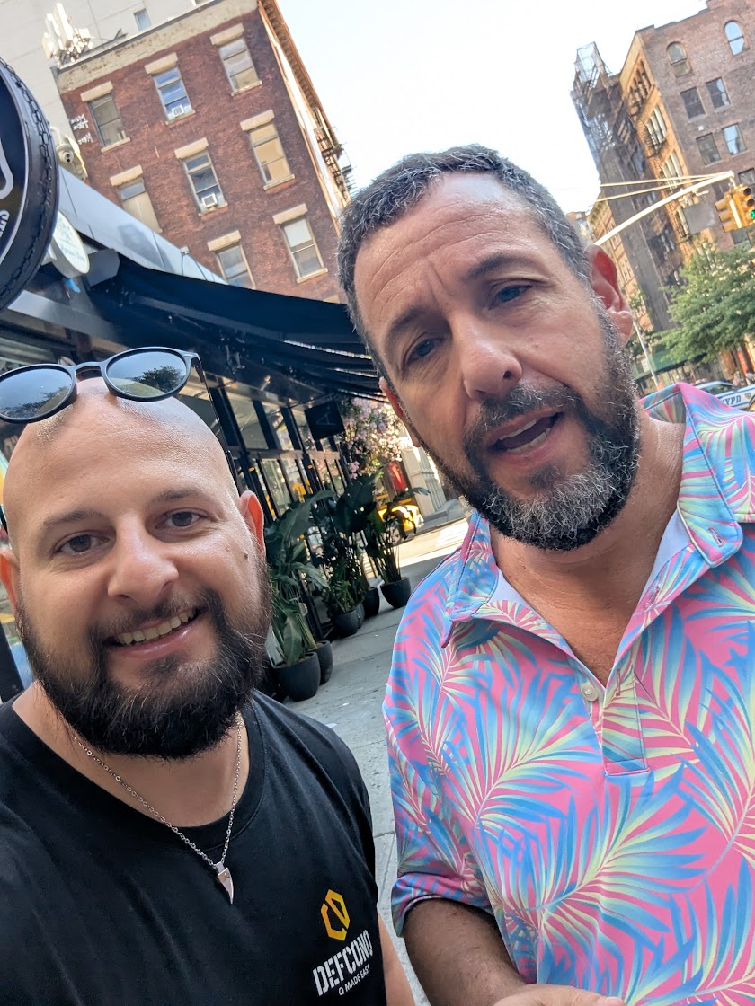 Alexander Unterrainer and Adam Sandler