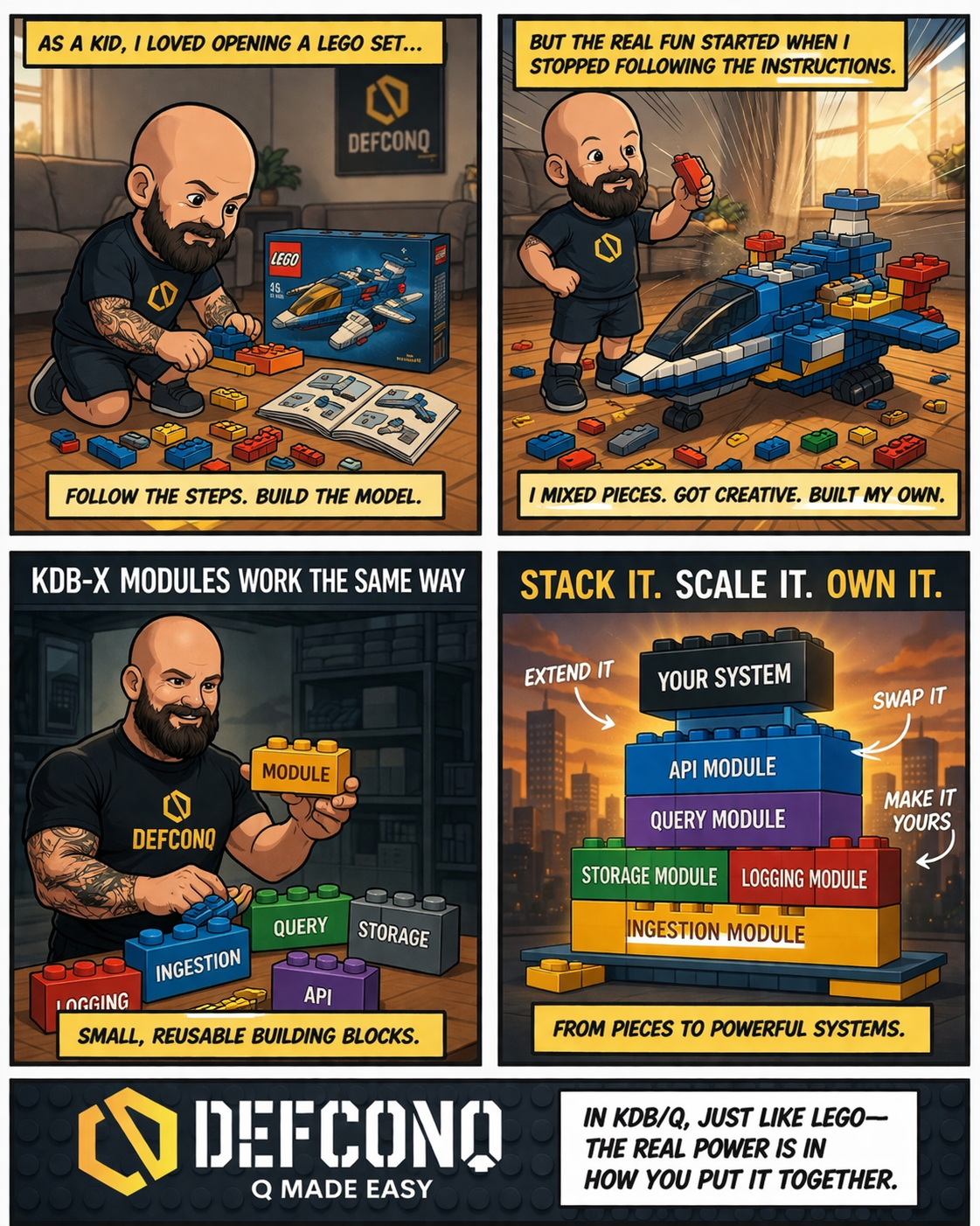 KDB-X modules are like Lego pieces