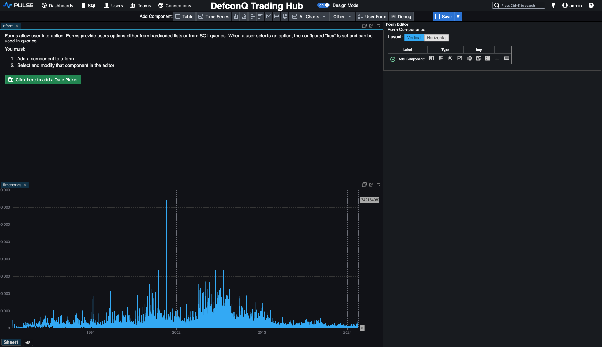 DefconQ Trading Hub Dashboard - Pulse User Form