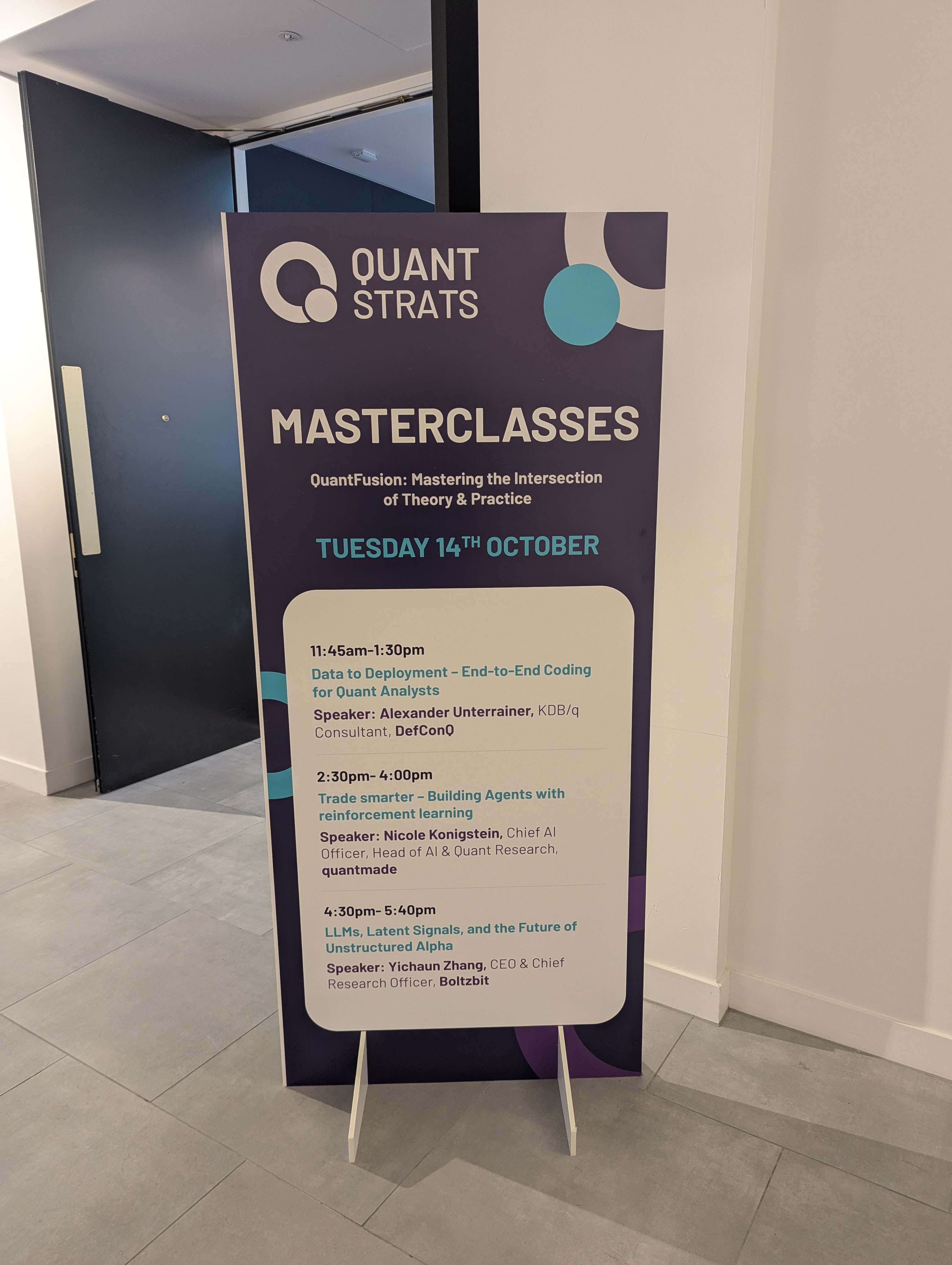 Quant Strats Euoper 2025 KDB/Q Masterclass Banner