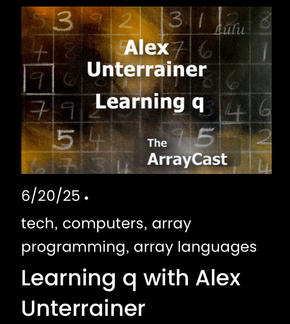 The ArrayCast - Alexander Unterrainer about Learning Q