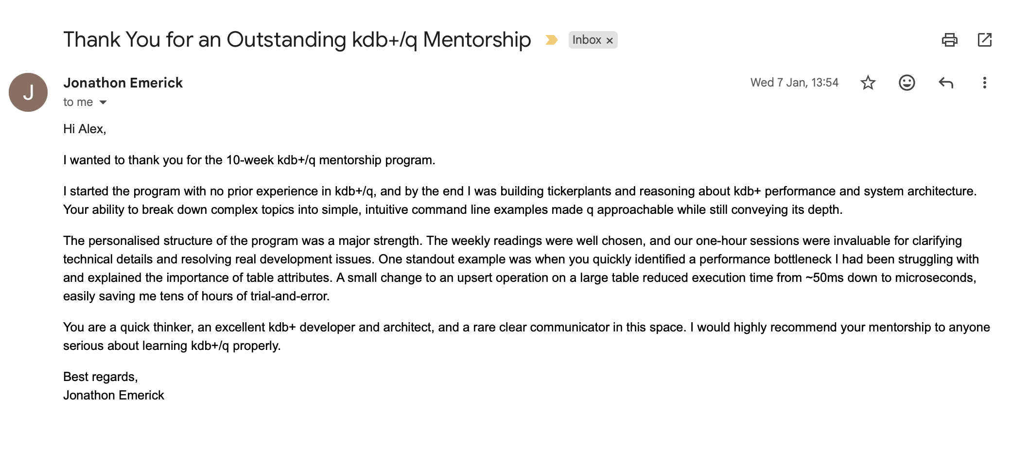 DefconQ Technical Mentorship Testimonial ny Jonathon Emerick